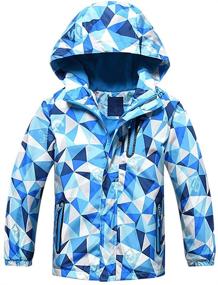 img 1 attached to Kids' Star Flower Waterproof Jackets: 🌸 Premium Outwear for Boys' Coats & Jackets