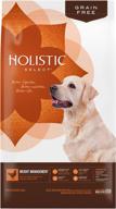 🐶 holistic select natural grain free dry dog food, 24-pound bag for weight management - chicken meal & peas recipe logo