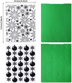 img 2 attached to 🎅 Christmas Plastic Embossing Folder Set: Snowflake Bells Pattern - Perfect for Scrapbooking, Craft Cards & Decorations