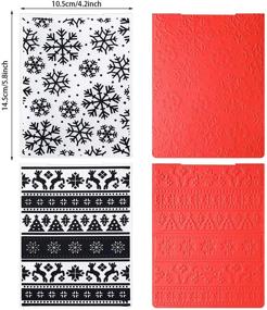 img 3 attached to 🎅 Christmas Plastic Embossing Folder Set: Snowflake Bells Pattern - Perfect for Scrapbooking, Craft Cards & Decorations