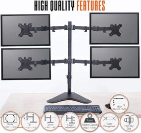 img 2 attached to Optimized Four Monitor Mount - Freestanding Standard Monitor Mounts
