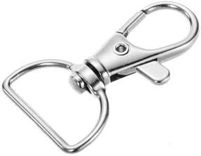 img 3 attached to 🔗 YAKA 50 Pack Premium Metal Lobster Claw Clasps with D Ring - 360° Swivel Trigger Snap Hooks for Superior Functionality and Durability