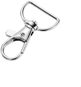 img 1 attached to 🔗 YAKA 50 Pack Premium Metal Lobster Claw Clasps with D Ring - 360° Swivel Trigger Snap Hooks for Superior Functionality and Durability