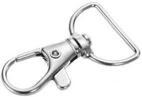 img 4 attached to 🔗 YAKA 50 Pack Premium Metal Lobster Claw Clasps with D Ring - 360° Swivel Trigger Snap Hooks for Superior Functionality and Durability