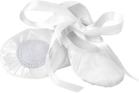 img 4 attached to Comfortable and Stylish Girls Ballet Slippers Gymnastics Toddler Girls' Shoes