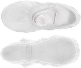 img 1 attached to Comfortable and Stylish Girls Ballet Slippers Gymnastics Toddler Girls' Shoes