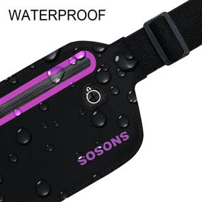 img 2 attached to 📱 Water Resistant Running Belt by SOSONS - Ultra Light Sport Waist Pack for Apple iPhone, Samsung Series Phones - Ideal for Outdoor Running, Gym, and Marathon Fitness Workouts