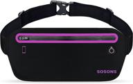 📱 water resistant running belt by sosons - ultra light sport waist pack for apple iphone, samsung series phones - ideal for outdoor running, gym, and marathon fitness workouts logo