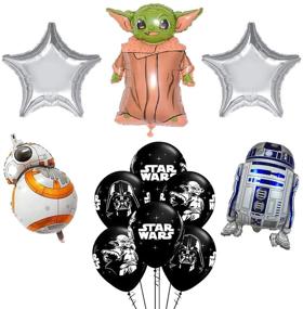 img 3 attached to 🎈 17-Piece Star Wars Balloon Set with Baby Yoda Theme - Ideal for The Child Birthday Party Decorations and Supplies