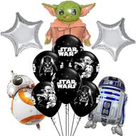 🎈 17-piece star wars balloon set with baby yoda theme - ideal for the child birthday party decorations and supplies логотип