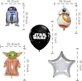 img 2 attached to 🎈 17-Piece Star Wars Balloon Set with Baby Yoda Theme - Ideal for The Child Birthday Party Decorations and Supplies