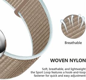 img 3 attached to 🐪 Aipeariful Nylon Solo Loop: Adjustable Braided Elastic Band for Apple Watch Series SE/6/5/4/3/2/1 - 38mm/40mm - Camel