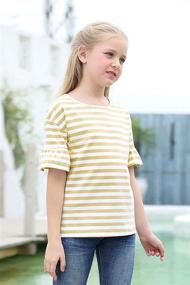 img 2 attached to GORLYA Ruffle Shoulder GOR1080 PinkStripe