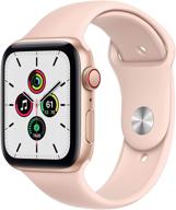 renewed apple watch se in gold aluminum with 📱 gps + cellular and pink sand sport band - 40mm logo