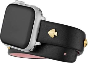 img 1 attached to 🍎 Ремешок для часов Kate Spade New York из замши с возможностью смены для Apple Watch: ремешки 38/40 мм для часов Apple Watch Series 1-6.