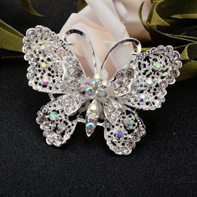 img 3 attached to Butterfly Brooches Rhinestone Broaches Decorative