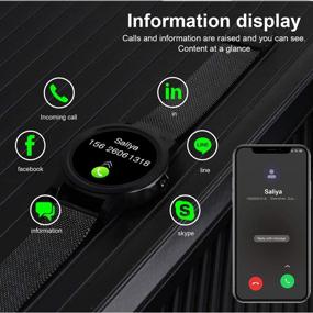 img 2 attached to Mintsin Smart Watch Fitness Tracker: Heart Rate and 💪 Sleep Monitor, IP68 Waterproof. Pedometer Included. Android and iOS Compatible.