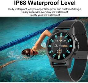 img 1 attached to Mintsin Smart Watch Fitness Tracker: Heart Rate and 💪 Sleep Monitor, IP68 Waterproof. Pedometer Included. Android and iOS Compatible.