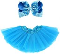 💃 bgfks layered sequin hair bow for girls' clothing - skirts & skorts logo