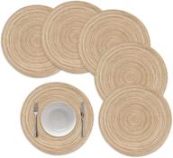 🔥 famibay braided insulation kitchen placemats: stylish and practical table liners for effective heat protection logo