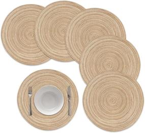 img 4 attached to 🔥 Famibay Braided Insulation Kitchen Placemats: Stylish and Practical Table Liners for Effective Heat Protection