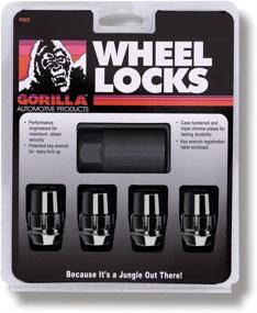 img 3 attached to 🦍 Gorilla Automotive 12mm x 1.50 Thread Size Acorn Black Chrome Wheel Locks - Pack of 4