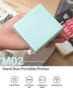 img 1 attached to 🎁 M02 Pocket Printer Gift Box Set: Thermal Sticker Label & Transparence/Semi-Transparence Thermal Label in Green - Compatible with iOS & Android Bluetooth Mini Printer