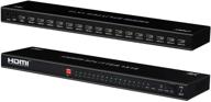 🔌 lonnky ультра hd 4k 60 гц hdmi splitter с монтажом в стойку, 16 портов (1 вход, 16 выходов), полностью ultra hd 1080p, 3d-совместимость с xbox, ps4 ps3, fire stick, blu ray, apple tv, hdtv. логотип