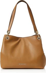 img 4 attached to 👜 Large Pebbled Leather Shoulder Bag by Michael Kors - Raven Model