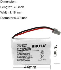 img 3 attached to 🔋 Kruta BT-446 Rechargeable Battery Pack for Uniden Cordless Phones BT-446 BT446, BP-446 BP446, BT-1005 BT1005, TRU9460, TRU9465, TRU9480, TCX-800 (2-Pack)