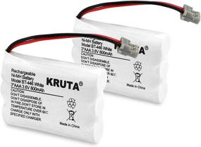 img 4 attached to 🔋 Kruta BT-446 Rechargeable Battery Pack for Uniden Cordless Phones BT-446 BT446, BP-446 BP446, BT-1005 BT1005, TRU9460, TRU9465, TRU9480, TCX-800 (2-Pack)