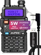 📻 baofeng uv-5r mk2: fcc утверждено 5w 2021 ручная двухдиапазонная аматорская радиостанция с гарантией, программным кабелем и программным обеспечением, mirkit edition логотип