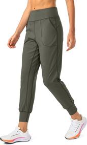 img 4 attached to 🩳 Comfortable and Stylish Soothfeel Women's High Waisted Joggers with Zipper Pockets - Perfect for Athletic Workouts and Yoga!