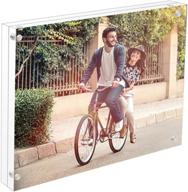 📷 cq acrylic 8x10 double sided magnetic acrylic photo frames - desktop frameless postcard display logo