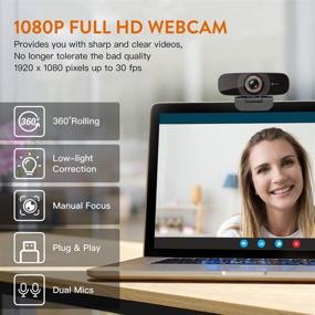 img 3 attached to 📷 Angetube 1080P Webcam: HD Streaming with Wide-Angle View, Microphone, and Compatibility for Windows Android Ios Linux - Perfect for Skype, Facebook, Xbox, Google Meet, PC, Mac, and more!