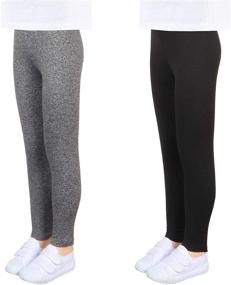 img 2 attached to 🩳 LUOUSE Stretch Athletic Leggings for Toddlers - Girls' Clothing