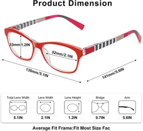 img 1 attached to 👓 Stylish and Comfortable Eyeguard Spring Hinge Reading Glasses - 3 Pack for Women