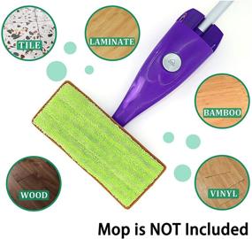 img 2 attached to Machine Washable Microfiber Mop Refill Pads - Reusable 2-Pack for Swiffer Wet Jet Refills and Hardwood Floors