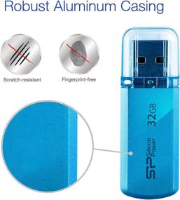 img 1 attached to Silicon Power 32GB USB Flash Drives 2-Pack: Convenient Blue and Green Thumb Drives