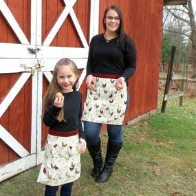 img 2 attached to 🐔 Cackleberry Home Farmhouse Chicken Egg Collecting & Gathering Apron: 12 Pockets (Adult Size)