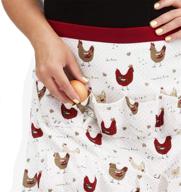 🐔 cackleberry home farmhouse chicken egg collecting & gathering apron: 12 pockets (adult size) logo