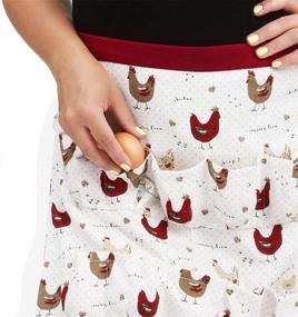 img 4 attached to 🐔 Cackleberry Home Farmhouse Chicken Egg Collecting & Gathering Apron: 12 Pockets (Adult Size)