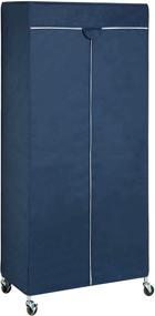 img 2 attached to 👗 Honey-Can-Do Navy Blue Garment Rack Cover - GAR-02198