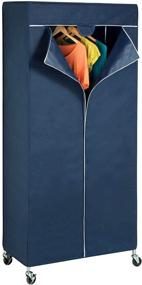 img 3 attached to 👗 Honey-Can-Do Navy Blue Garment Rack Cover - GAR-02198