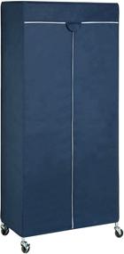 img 4 attached to 👗 Honey-Can-Do Navy Blue Garment Rack Cover - GAR-02198