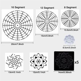 img 3 attached to 🎨 Набор шаблонов для рисования мандала из 33 предметов для рисования на камнях - Инструменты для рисования мандала для точечного искусства мандала