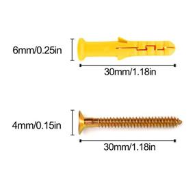 img 2 attached to Drywall Anchor Kit Assortment Self Drilling