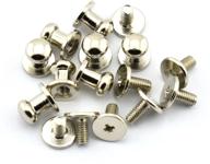 🔩 30-pack silver round phillips head button stud screws 6x8x8mm - chicago screws nail rivet for diy leather craft by lq industrial logo