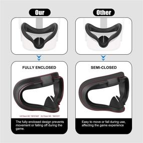 img 1 attached to 👍 Улучшите свой опыт с Oculus Quest 2 с помощью набора Esimen Face Silicone Cover & Grip Cover Knuckle Strap - премиальные защитные аксессуары, непромокаемые и устойчивые к падениям - 3 штуки (Чёрный)