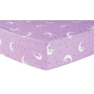 deluxe flannel fitted crib sheet с дизайном с единорогами и луной логотип